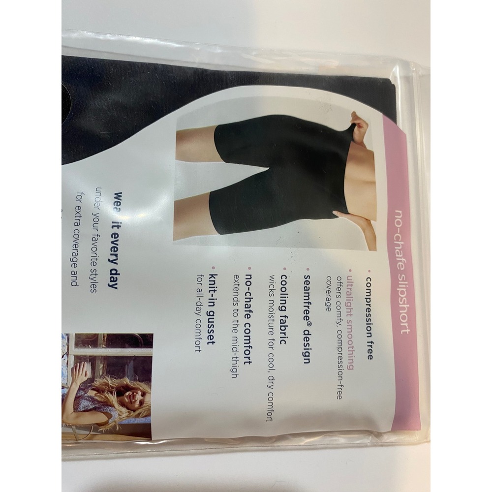 Jockey Essentials Ultralight Smoothing No-Chafe Slipshort Black XXL 004326/001 - Picture 4 of 5